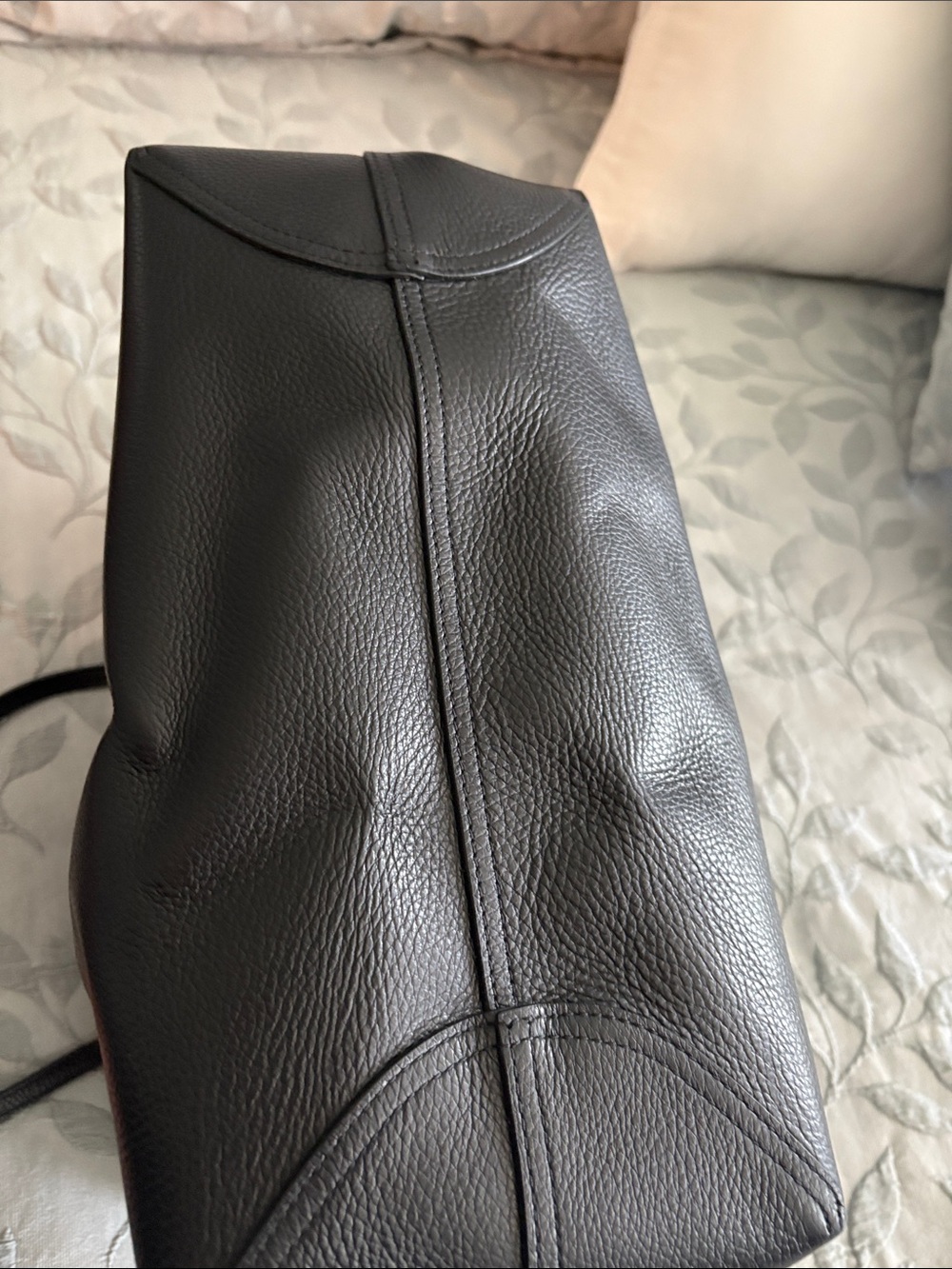 Coach Black Leather Tote with The Little Mermaid Ursula Graphic - Picture 7 of 8